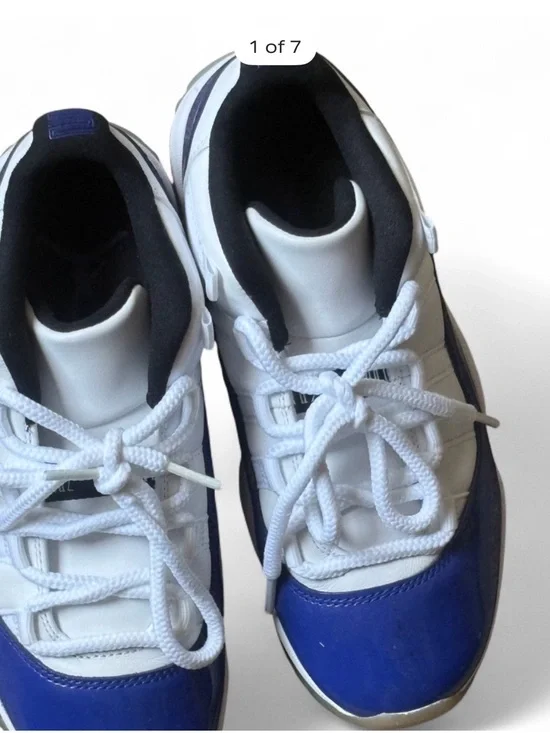 Jordan Men’s Athletic Shoes in White, Blue and Black