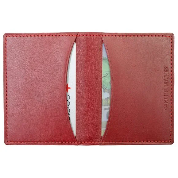 Mens Credit Card Holder Bifold Organizer in Genuine Leather