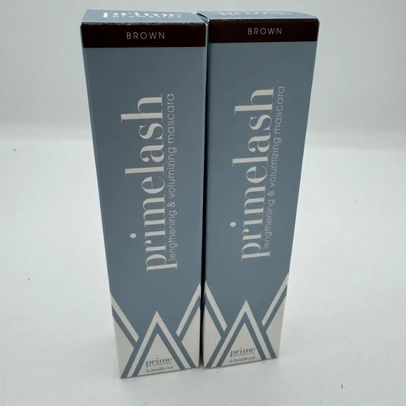 Lot of 2 Prime Prometics PrimeLash Lengthening Volumizing Mascara Brown‎ 0.2oz