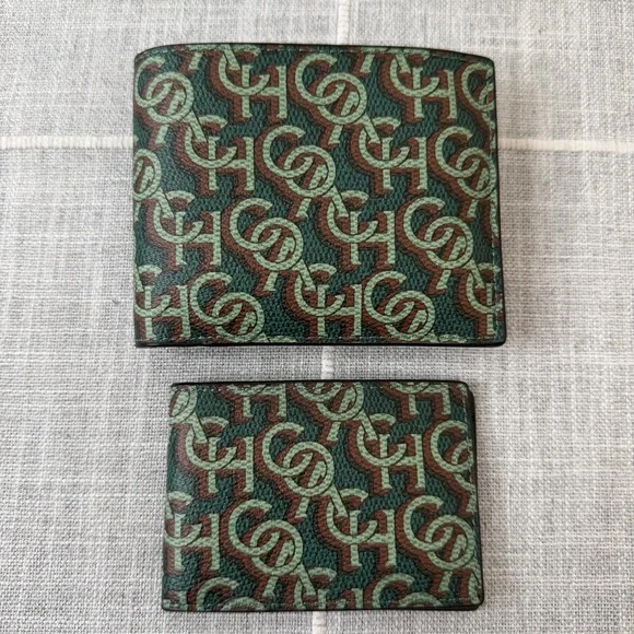 Coach‎ 3-In-1 Wallet In Signature Canvas Monogram Amazon Green NEW