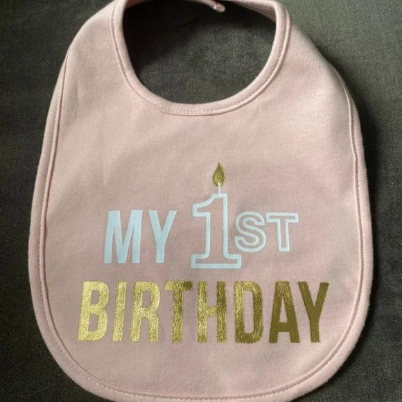 Baby Girl 1st birthday Bib