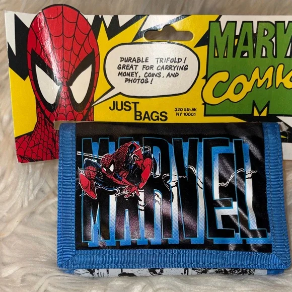 Marvel Comic Vintage Wallet with Red and Blue Design