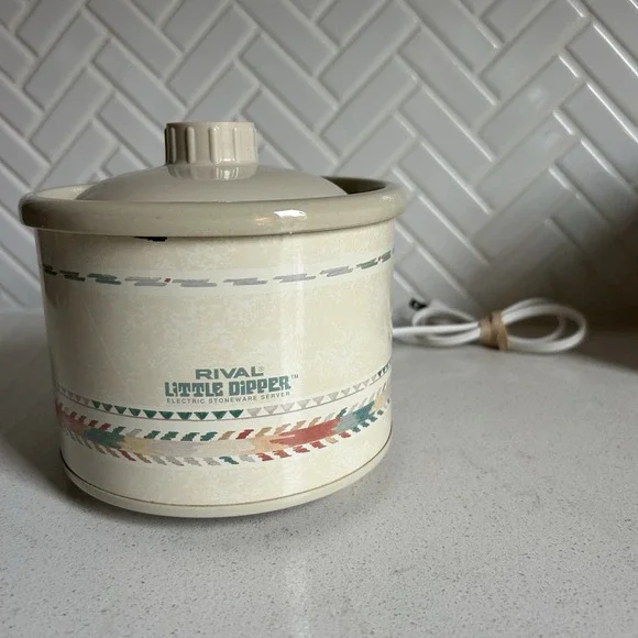 Rival Crock Pot Little Dipper Stoneware Slow Cooker Southwest Model 3204‎ Fondue