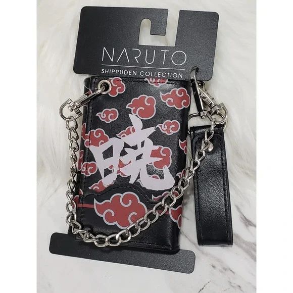 NEW Akatsuki Chain Wallet Black Red Naruto Shippuden Anime hot topic Teen Gift