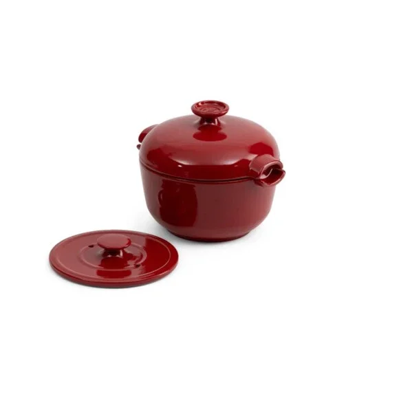 Emile Henry Rice Pot 2.6 Qt Made In France Burgundy NEW