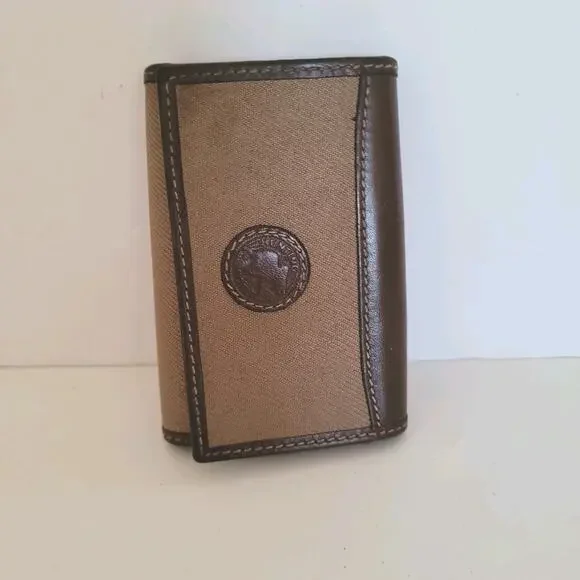 Hunting World Key‎ Case Hooks Holder Wallet Logo Brown Trifold Desig Italian