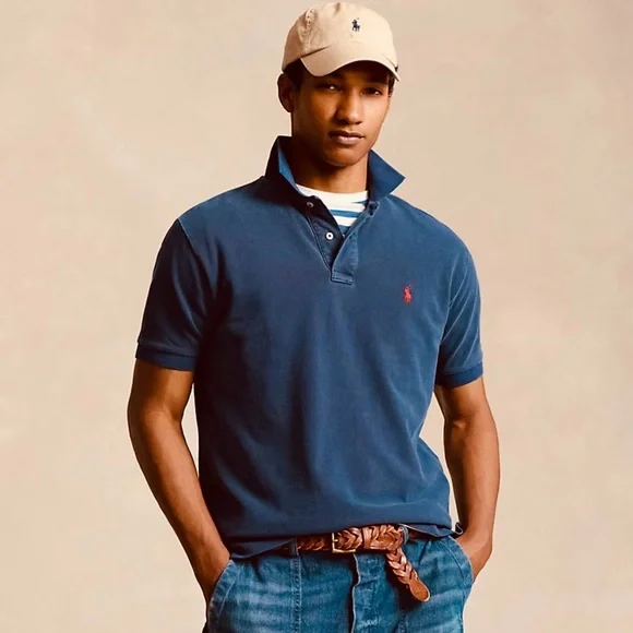 POLO Ralph Lauren Original Fit Mesh Polo Shirt, blue
