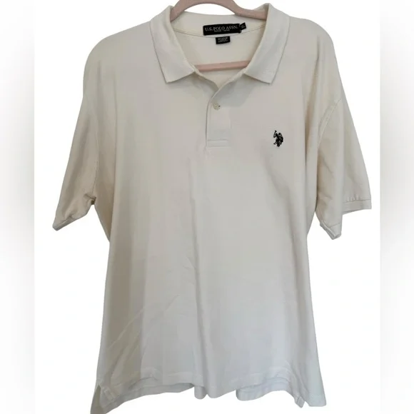 Ralph Lauren Polo Club Mens White Polo Size X-Large 100% Cotton