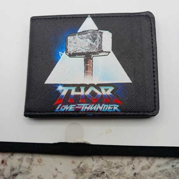 Thor Love and Thunder Bi Fold Wallet Vegan Leather New Made USA