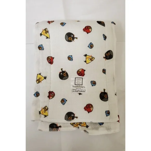 angry birds muslin‎ burp cloth