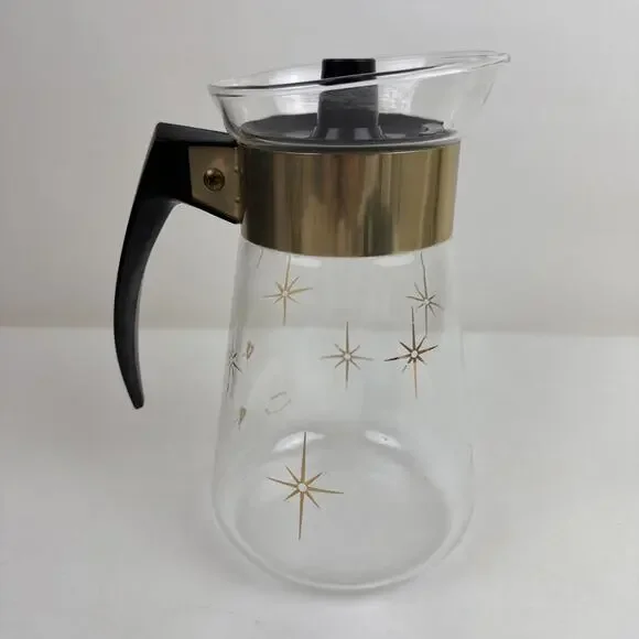 Vintage Corning Ware Atomic Starburst Coffee Carafe Mid Century Modern 6 cup