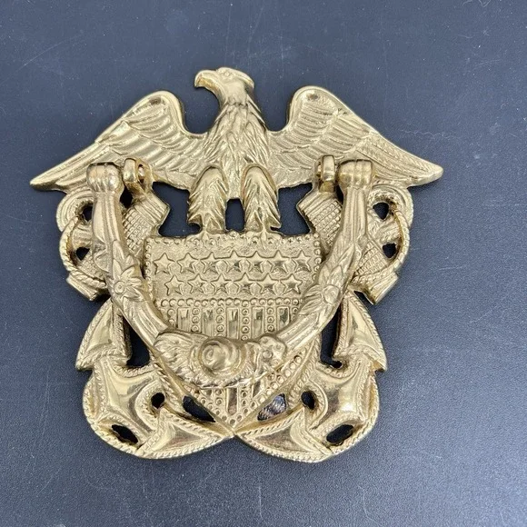 Solid Brass Eagle Door Mount Knocker Patriot American Patriotic America Stars