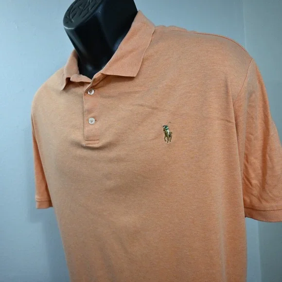 Polo Ralph Lauren Golf Polo Orange Classic Fit Short Sleeve Mens Size XL‎