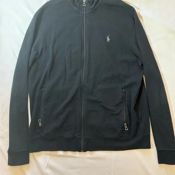Polo by Ralph Lauren Men's Dark Blue Zip-Up Sweater