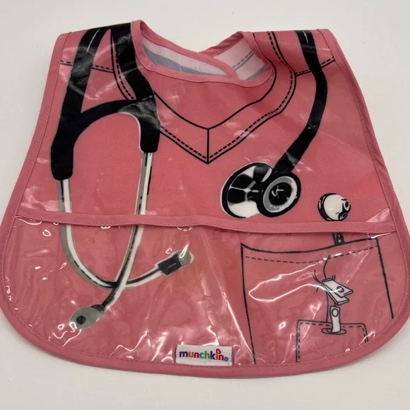 Munchkin Occupations Pink Nurse/Doctor Crumb Catching Bib