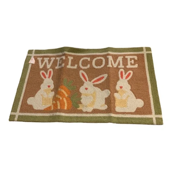 Loloi Easter Large Entrance Mat - Welcome Bunnies Design - 27