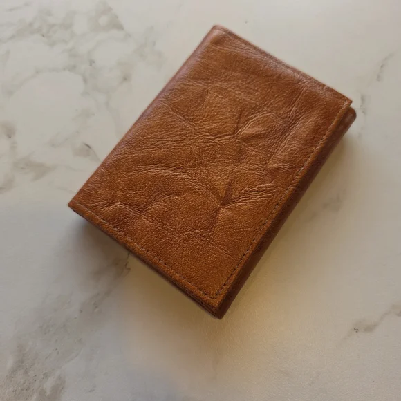Vintage Prince Gardner Brown Leather Folding Card Wallet