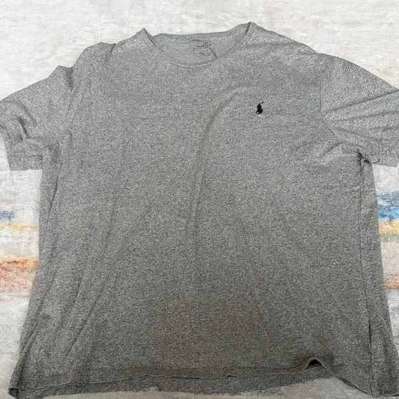 (144)Polo by Ralph Lauren Men's Gray Short Sleeve Tee