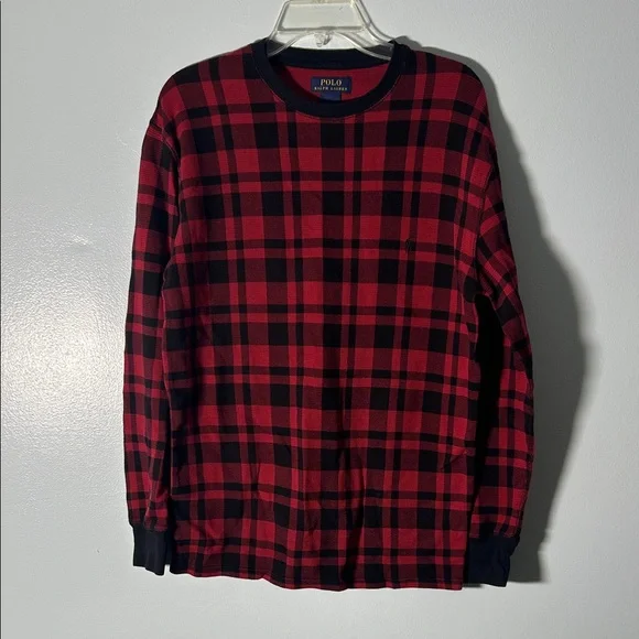 Polo by Ralph Lauren Red and Black Plaid Long Sleeve Tee