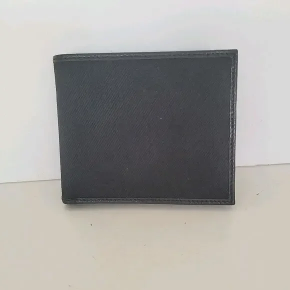 Hunting World Designer Olive Black Wallet Italian Canvas Leather Quality New