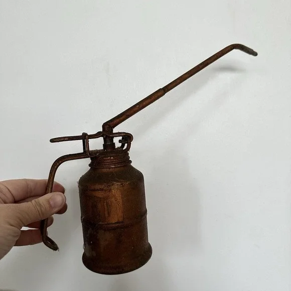Antique Symons Copper Oil Can Rocanvilla Saskatchewan‎ Canada Industrial Decor