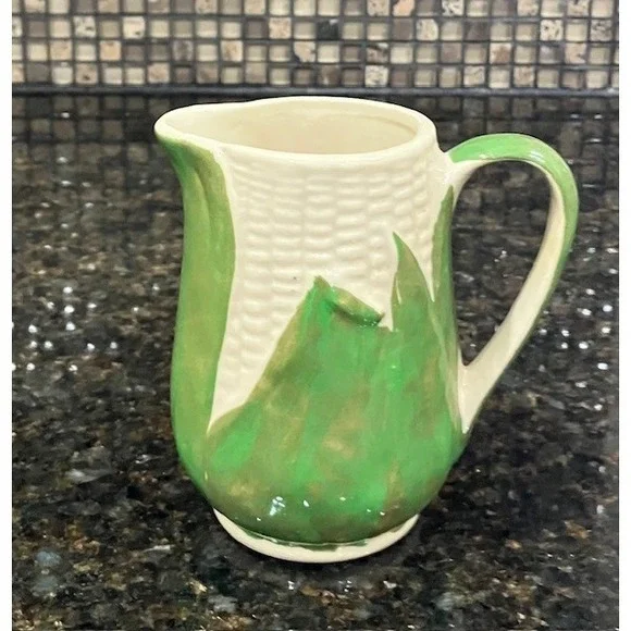 Shawnee White Queen Corn Pottery  Creamer / Syrup Pitcher