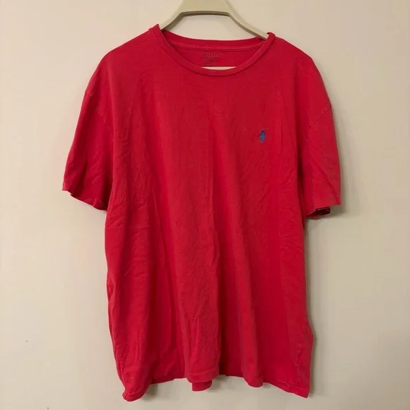 Polo Ralph Lauren red blue men’s short sleeve shirt size large