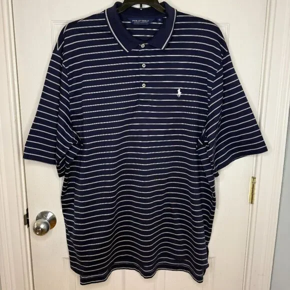Polo Golf Ralph Lauren 100% Pima Cotton Navy Blue Polo Shirt Size XL