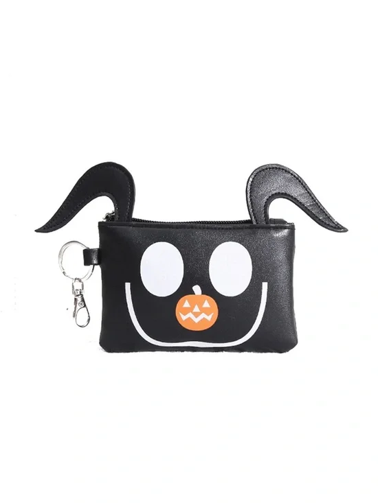 Night before Christmas Novelty Black Coin Purse Keychain with Zero’s