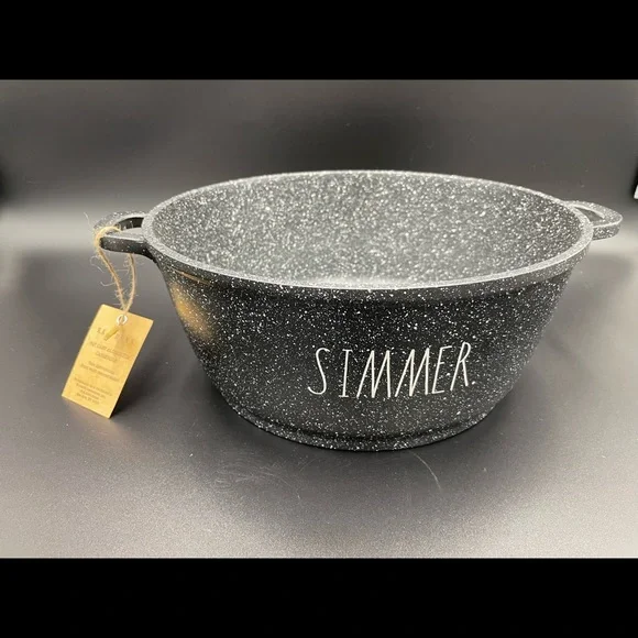 Rae Dunn 6qt Black Cast Aluminum Casserole Pot