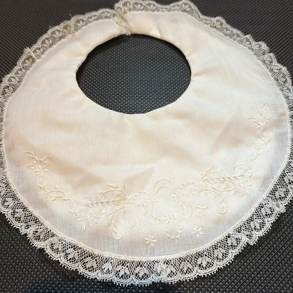 Vintage embroidered baby bib