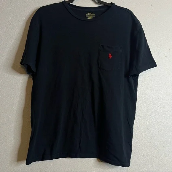 Polo Ralph Lauren Men's Jersey Knit Black T Shirt Pony Logo Size M