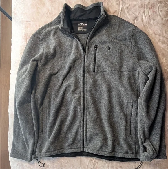 Polo Ralph Lauren Performance Grey Fleece Lined Jacket 2XL Full-Zip