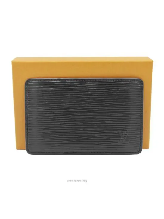 🔴 Louis Vuitton Card Holder Wallet - Black Epi Leather