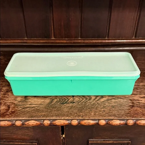 Tupperware Aqua Rectangular Storage Box