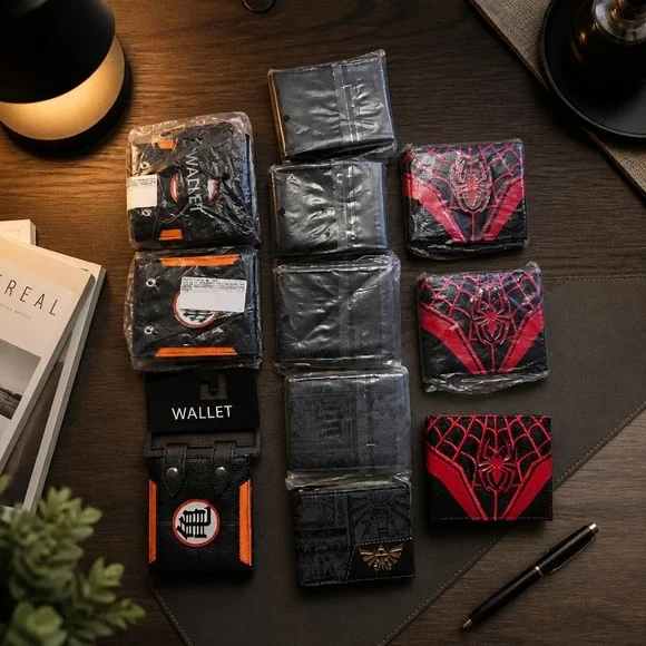 11 Wallet Bundle Spider-Man Dragon Ball Z Legend of Zelda New Bifold Wallets
