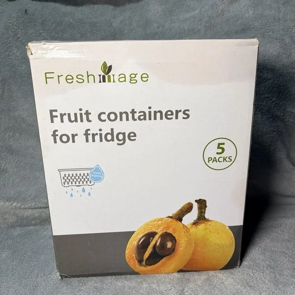 Fresh Image Fruit Containers for Fridge 5 Pack New in Box