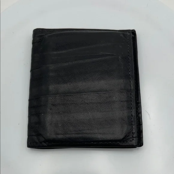 Rolfs Classic Black Leather Card Holder