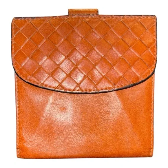 Bottega Veneta Authentic Leather Compact Wallet Brown RR