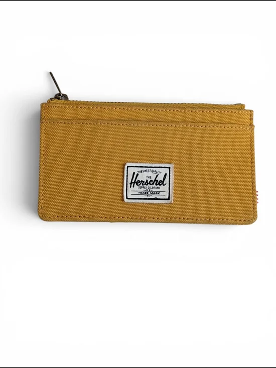 Herschel Mustard Canvas Zip Wallet