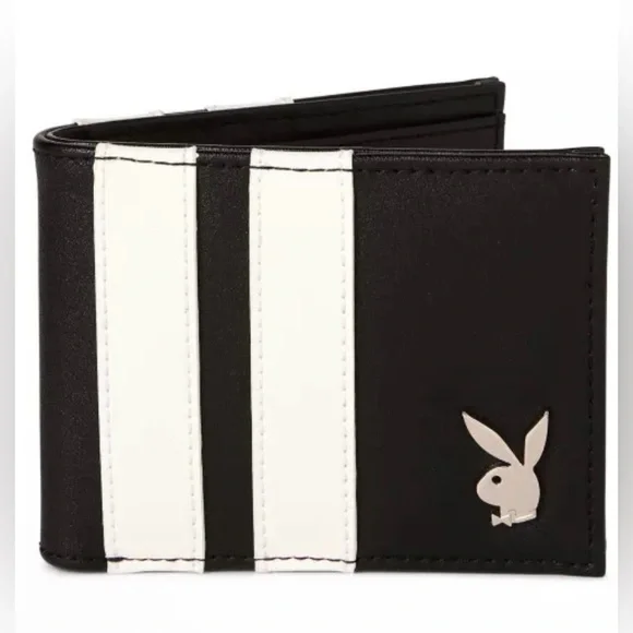 PLAYBOY Black and White Bifold Wallet- NWT