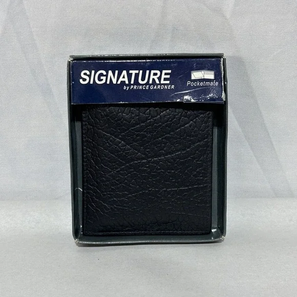 Signature By Prince‎ Gardner Men's Wallet Leather Bifold Classic Black OS New