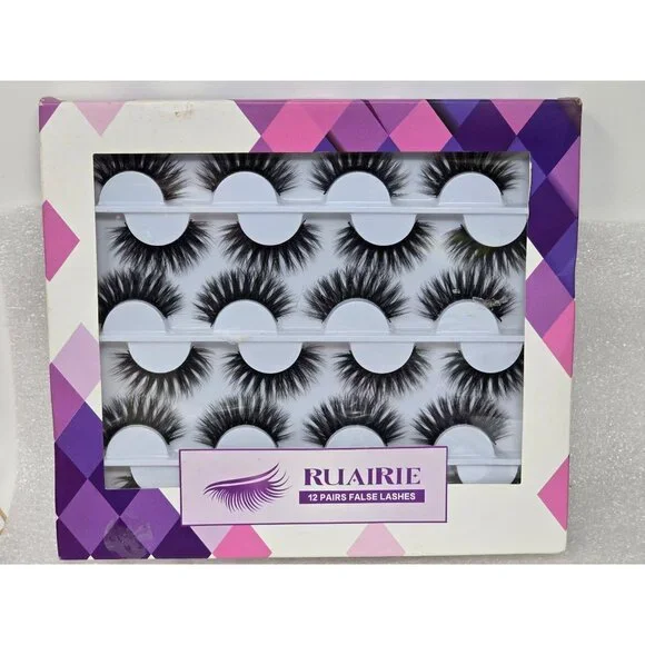 Ruairie 12 Pairs Synthetic False Eyelashes Set