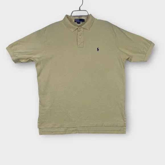 Polo Ralph Lauren Mens XL Polo Shirt Pastel Cotton Knit Short‎ Sleeve Vintage