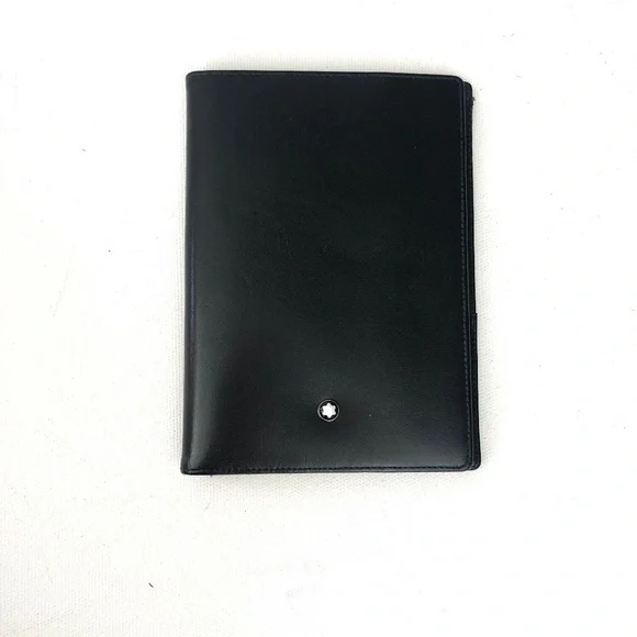 Mont Blanc Black Classic Leather Passport Holder