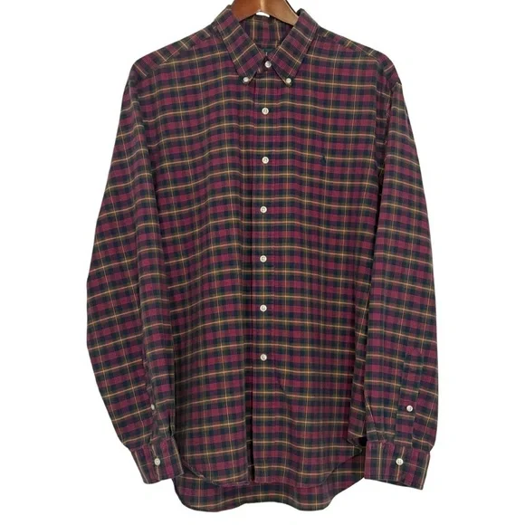 Polo Ralph Lauren Classic Fit Plaid Button-Down Shirt Navy/Multi Plaid XL