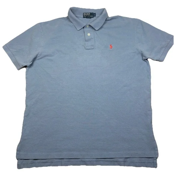 Vintage Polo Ralph Lauren Men's Classic Fit Polo Shirt Mens L Blue Red Pony
