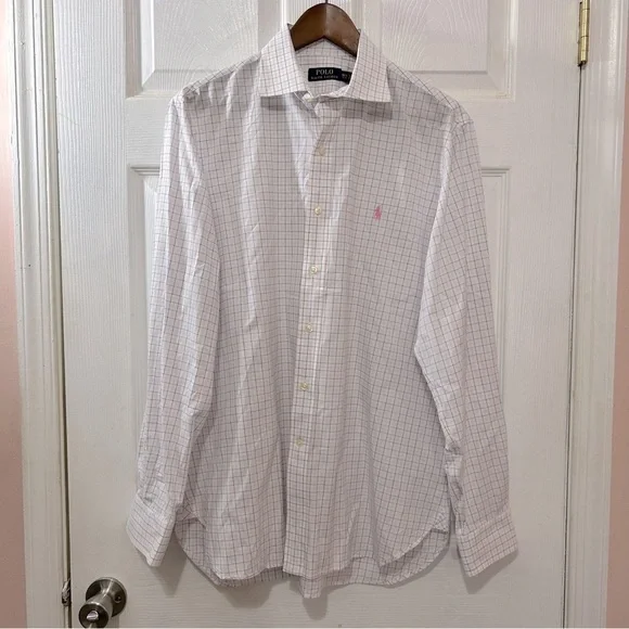 POLO Ralph Lauren Men's Button Down Shirt Plaid Spring Easter Size 16 1/2