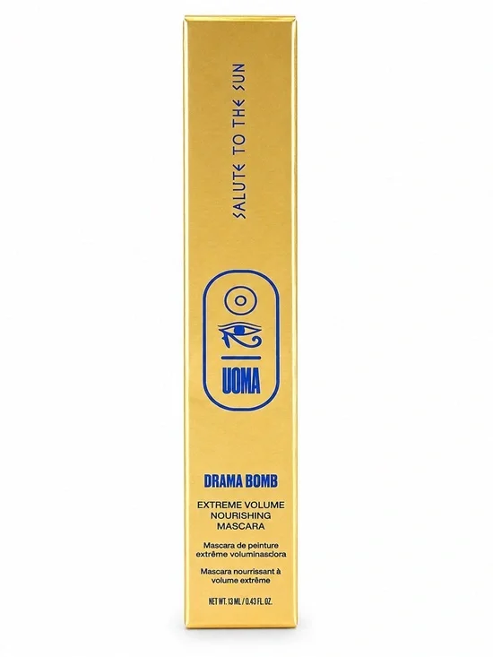 UOMA Beauty Drama Bomb Extreme Volume Nourishing Mascara in KEM Black - BNIB