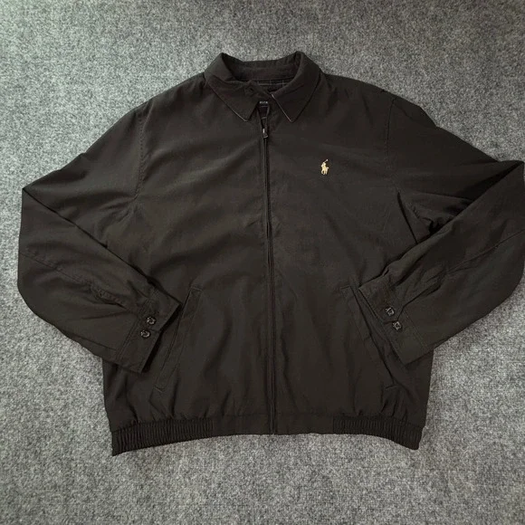 Polo Ralph Lauren Mens Bi-Swing Windbreaker Jacket Black XL NWT